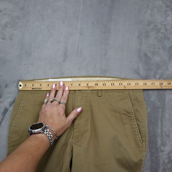 Haggar Pants Mens 30 Beige Khakis Straight Slim Fit Stretch Slash Pocket Button - Picture 4 of 16